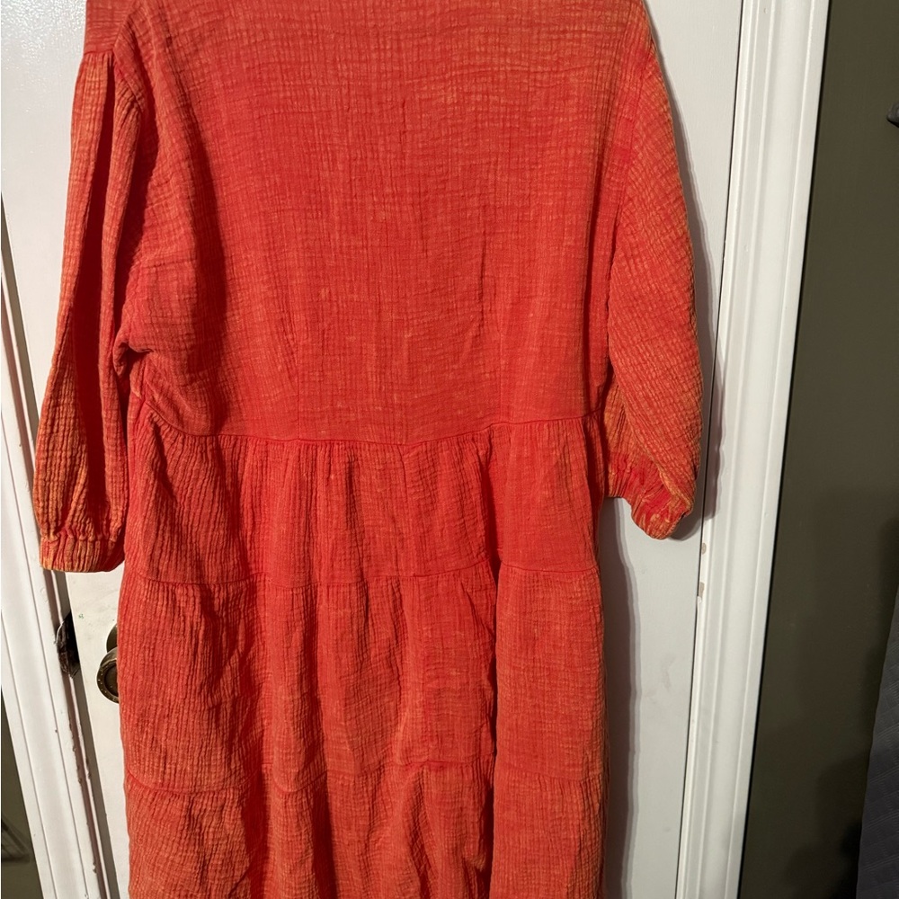 Umgee Pink Sundress with Bishop Sleeves